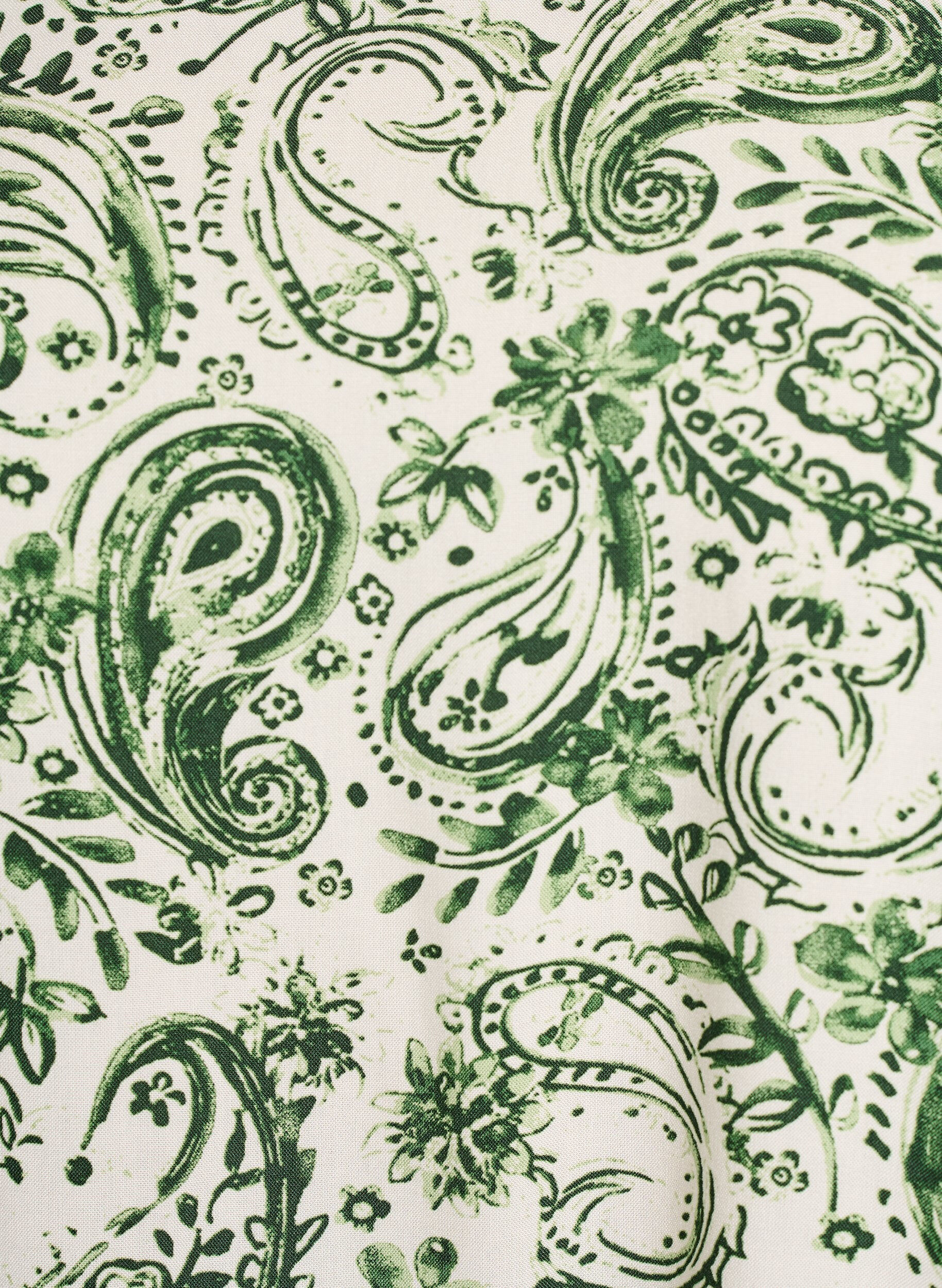 Zizzi Bluzka z wiskozy z kr&oacute;tkim rekawem i nadrukiem, Zielony, Packshot image number 2