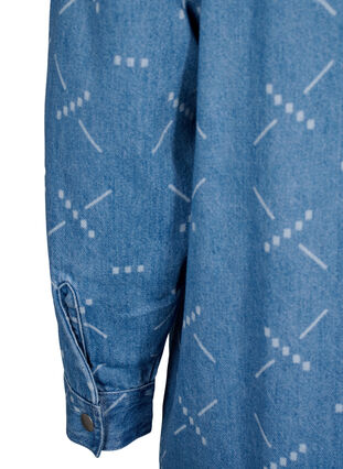 Luzna kurtka jeansowa ze wzorem, Light blue denim, Packshot image number 3