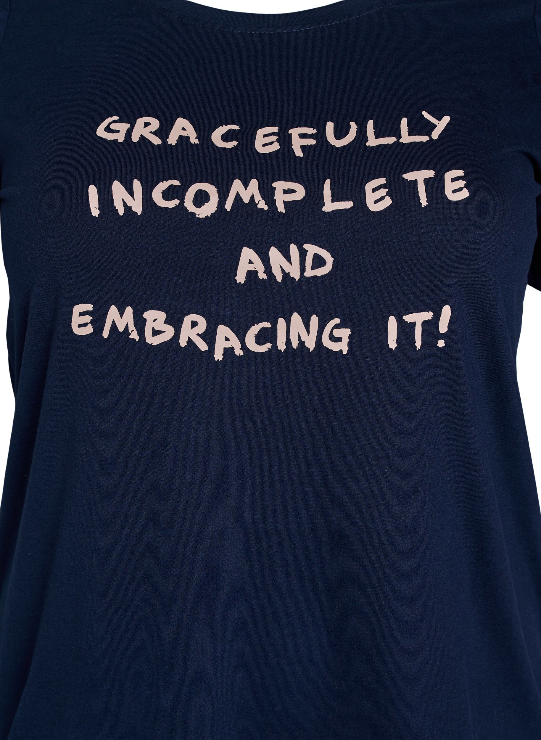 Zizzi FLASH - T-shirt z nadrukiem, Niebieskie, Packshot image number 2