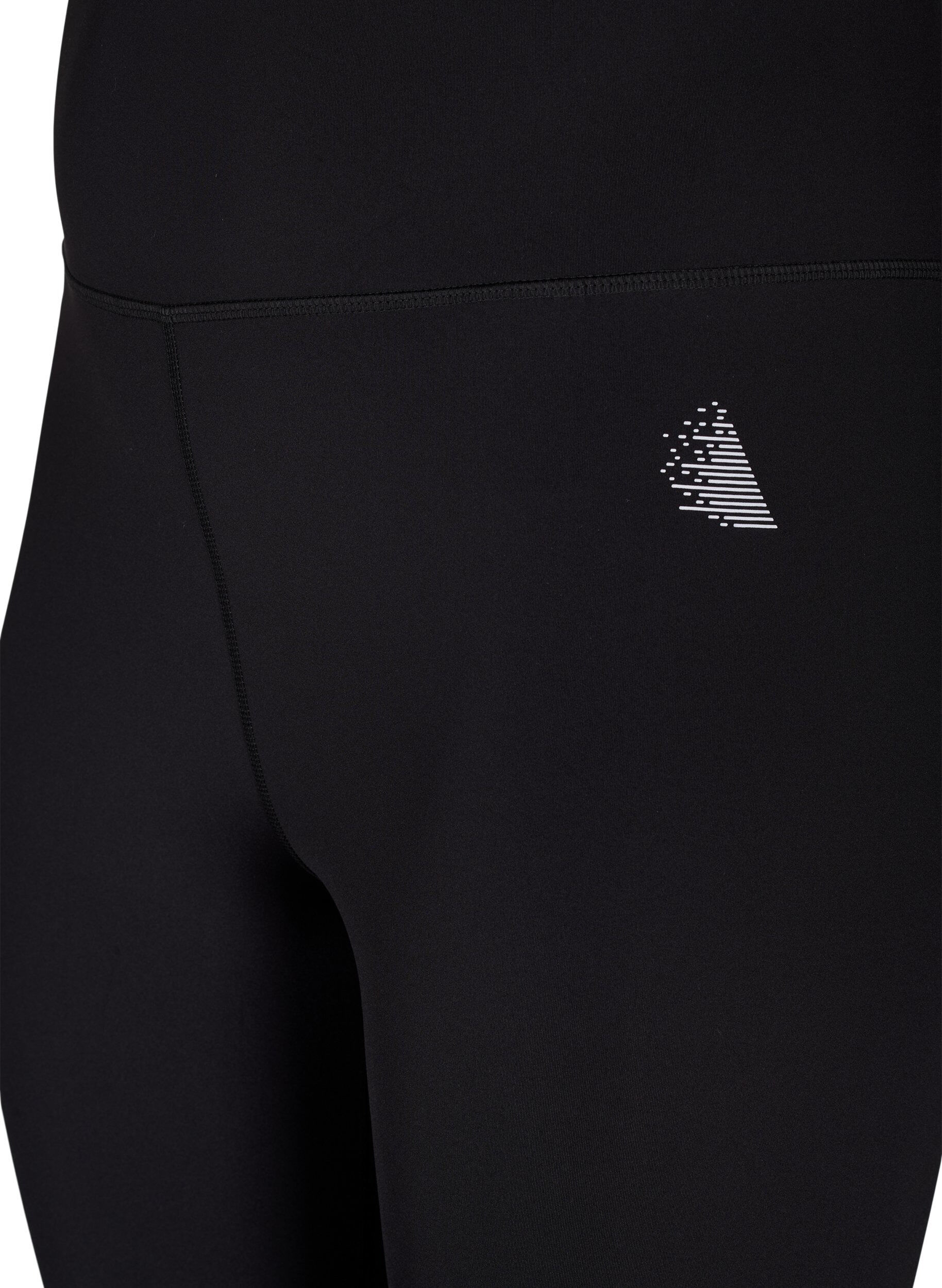Zizzi CORE, SUPER TENSION TIGHTS &ndash; rajstopy treningowe 3/4 z kieszenia, Black, Packshot image number 2