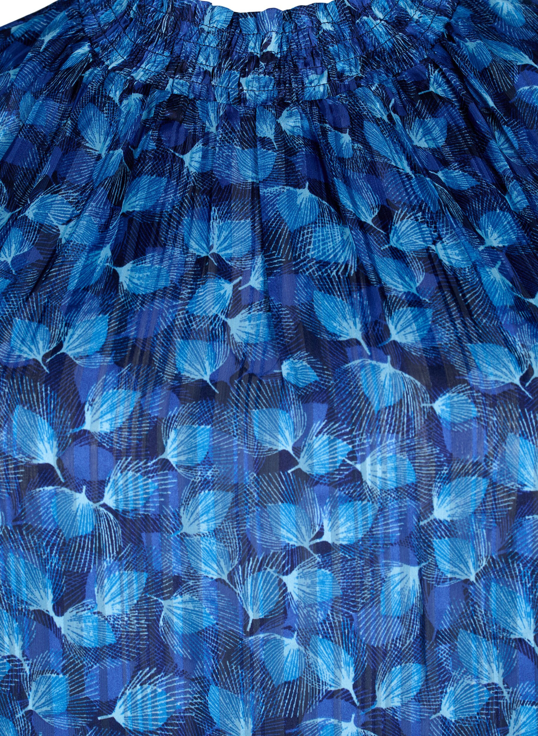 Zizzi Bluzka z kr&oacute;tkim rekawem i nadrukiem, Navy Blazer Leaf AOP, Packshot image number 2