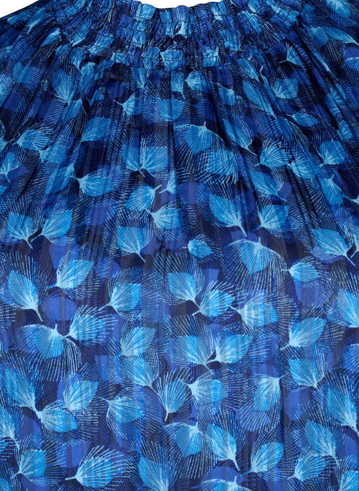 Bluzka z krótkim rekawem i nadrukiem, Navy Blazer Leaf AOP, Packshot image number 2