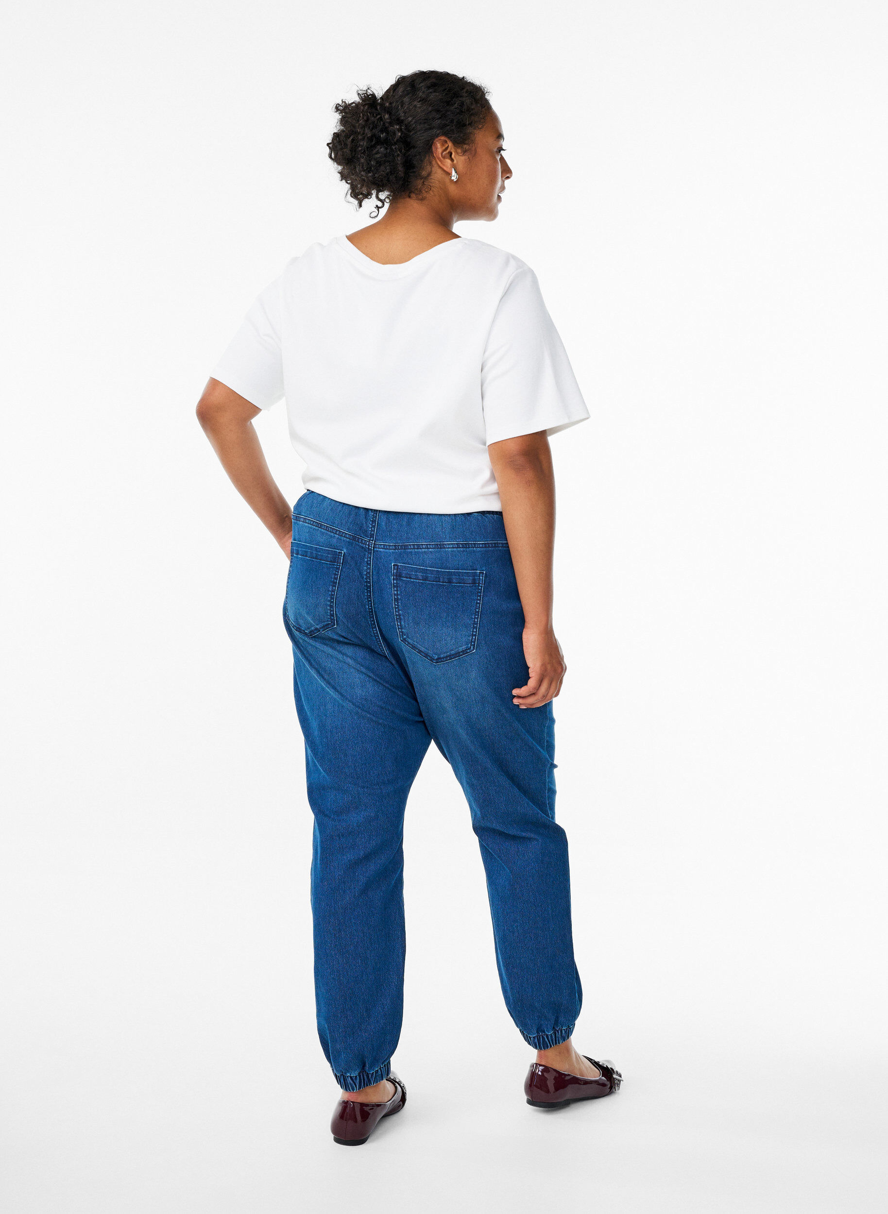 ZizziJeansowe joggery z kieszeniami, Niebieskie, Model image number 2