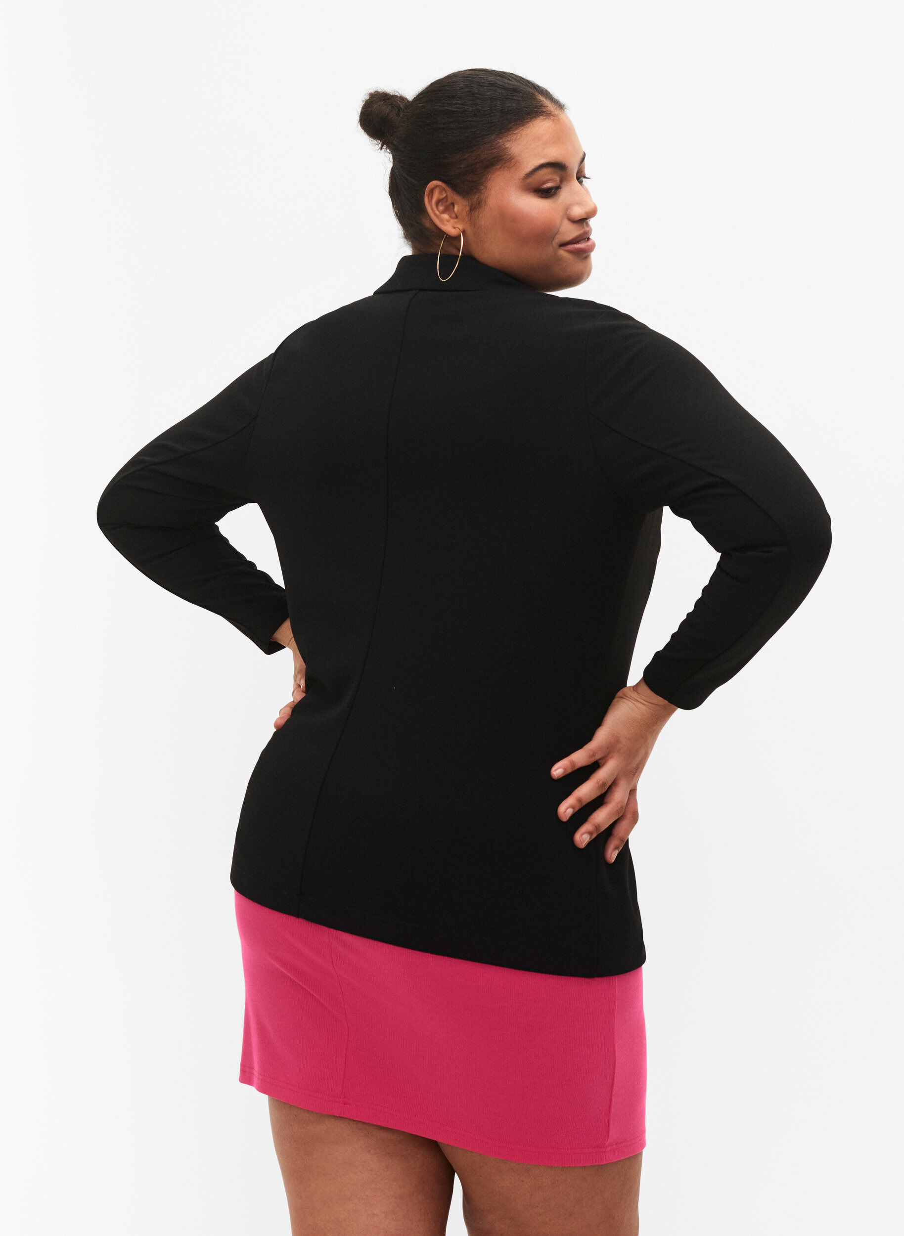 Zizzi Blezer z kieszeniami, Black, Model image number 1