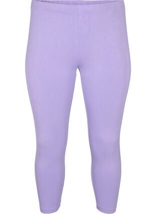 3/4-length wiskozowe legginsy w stylu basic, Violet Tulip, Packshot image number 0