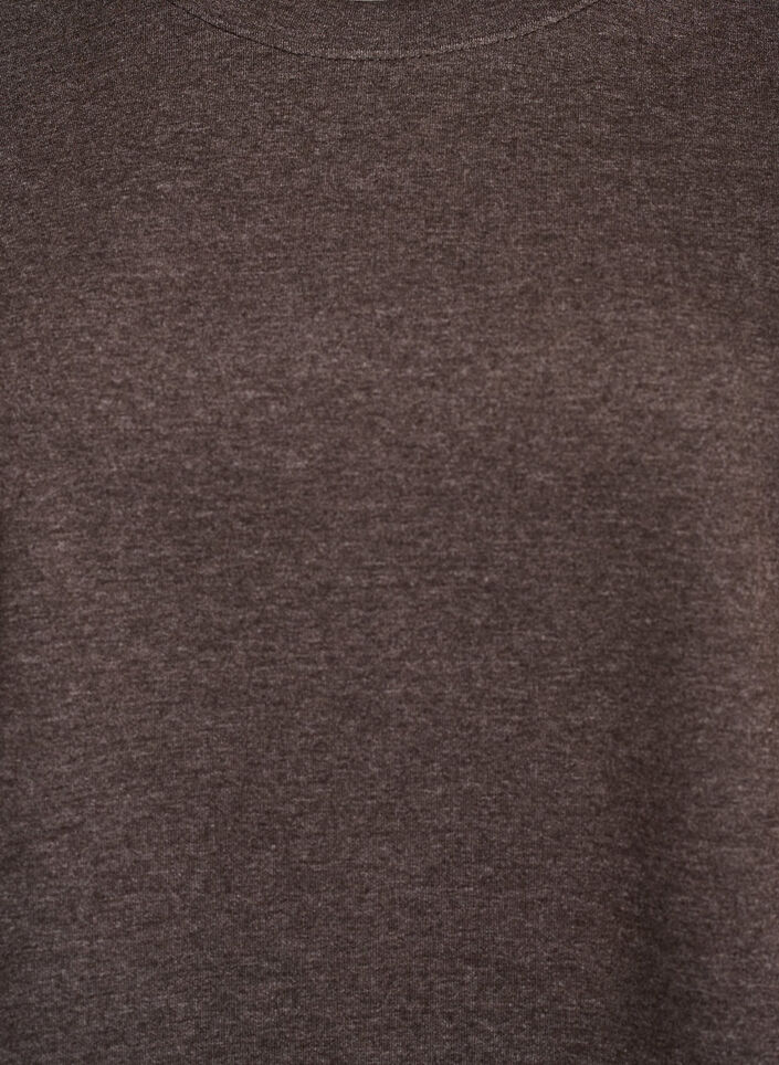 Bluza z okraglym dekoltem, Brązowy, Packshot image number 2