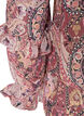 Bluzka z nadrukiem w stylu paisley i falbankami, Fioletowy, Packshot image number 3