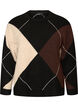 Sweter z rombowym wzorem, Czarne, Packshot image number 0