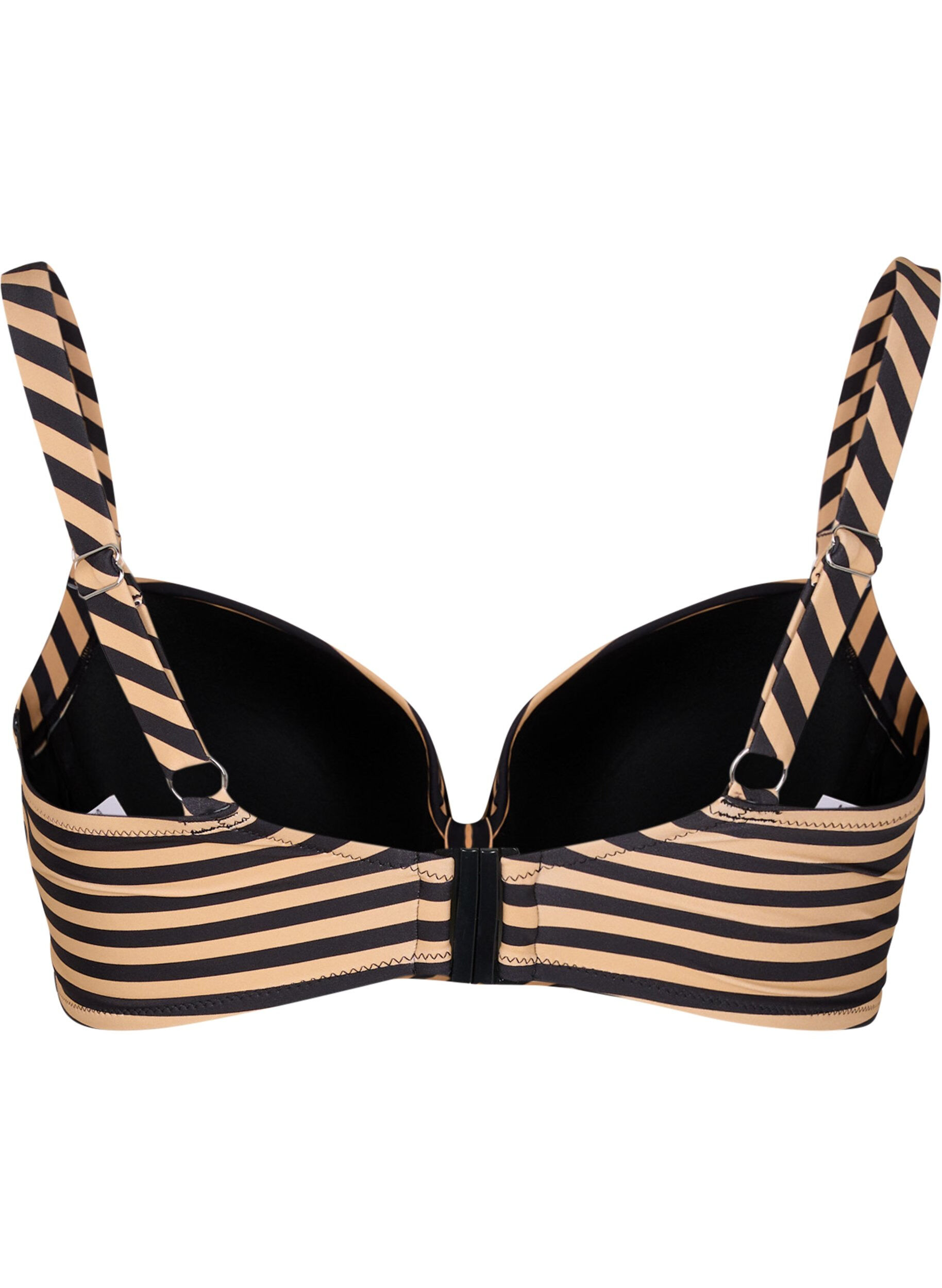 ZizziG&oacute;ra od bikini z fiszbinami i wzorem, Brązowy, Packshot image number 1
