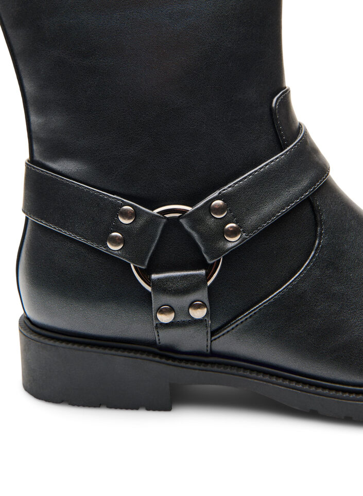 Niskie buty motocyklowe, Czarne, Packshot image number 3