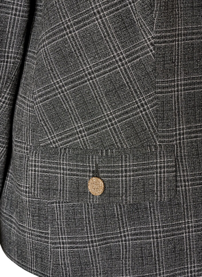 Kr&oacute;tki marynarka w krate, Ciemnoszary, Packshot image number 3