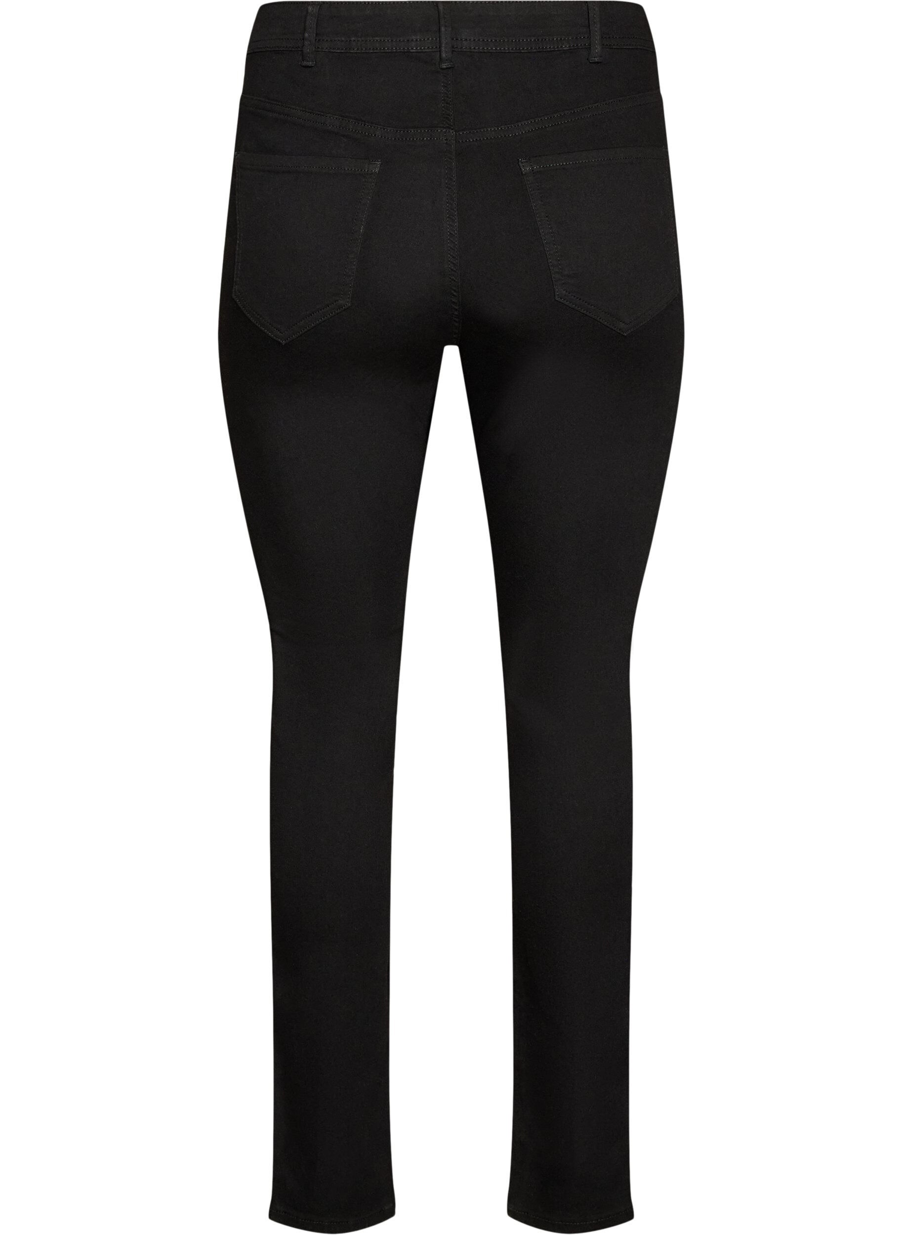 ZizziJeansy Amy o kroju super slim fit z wysokim stanem, Czarne, Packshot image number 1