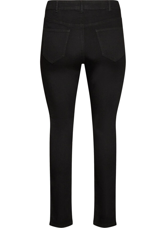 Jeansy Amy o kroju super slim fit z wysokim stanem, Czarne, Packshot image number 1
