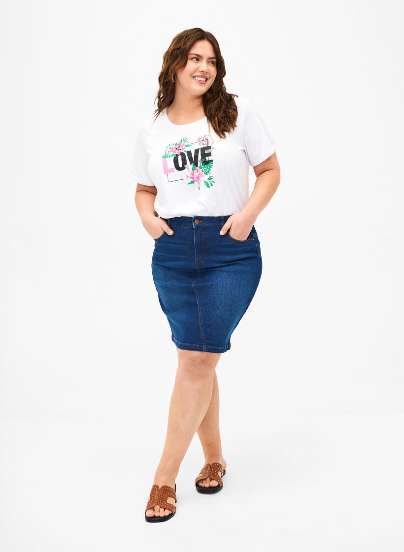 FLASH – koszulka z motywem, Bright White Love, Model image number 2