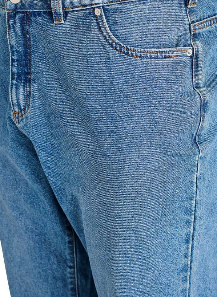 Jeansy Mille typu mom fit z wysokim stanem, Niebieskie, Packshot image number 2