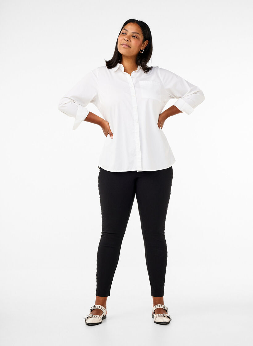 Legginsy z oczkami, Black, Model image number 0