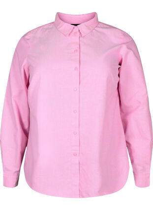 Bawelniana koszula z dlugim rekawem, Pink Frosting, Packshot image number 0