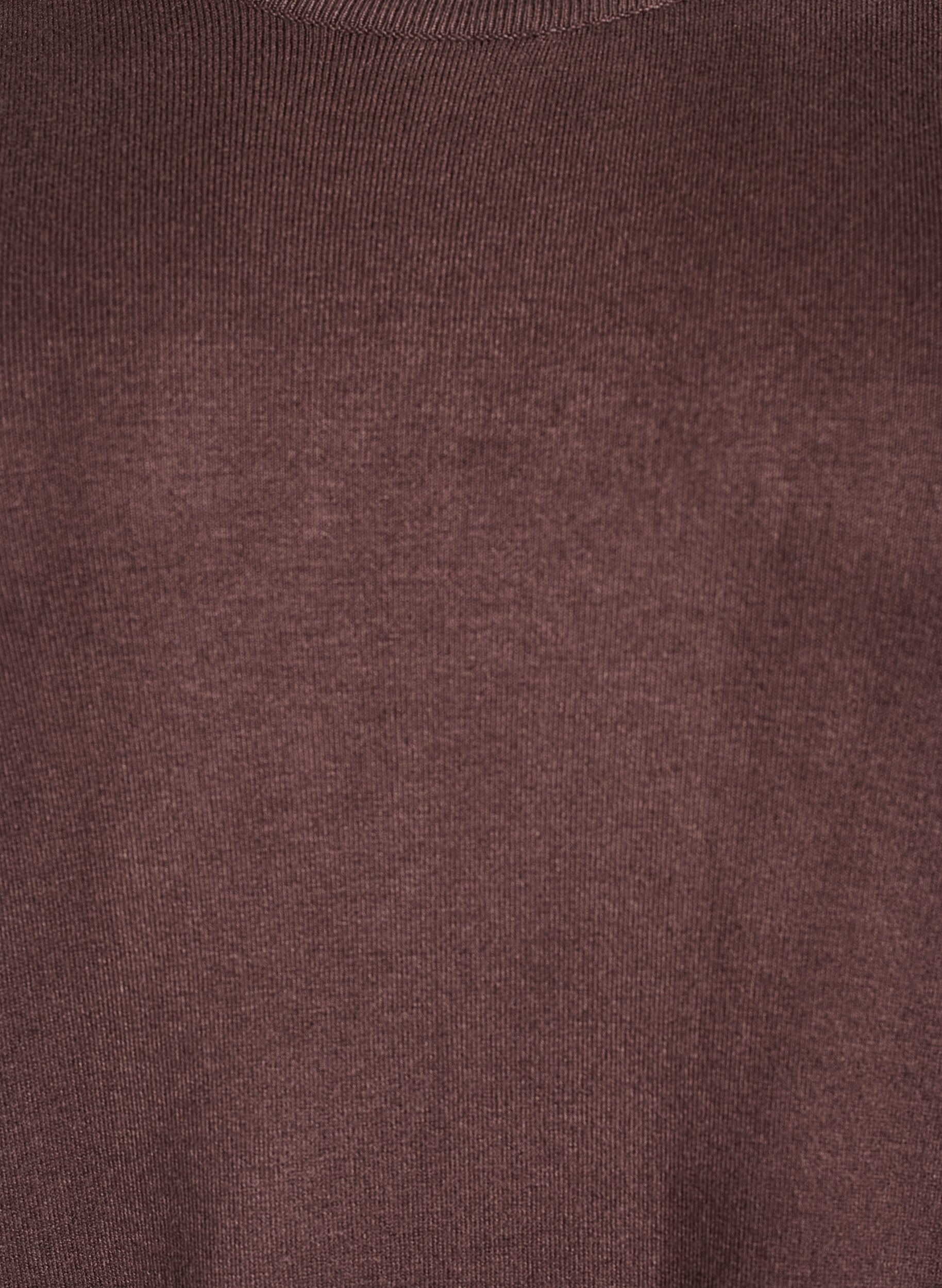 Zizzi Dzianinowa sukienka na kolana z kr&oacute;tkim rekawem, Brązowy, Packshot image number 2