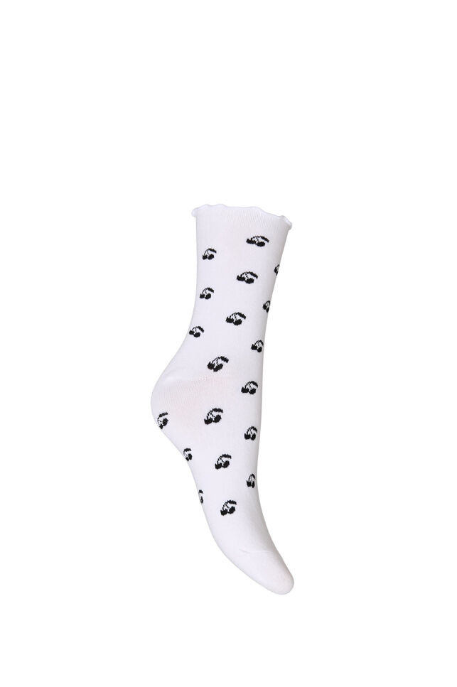 Skarpetki bawelniane z wzorami, Biały, Packshot image number 1