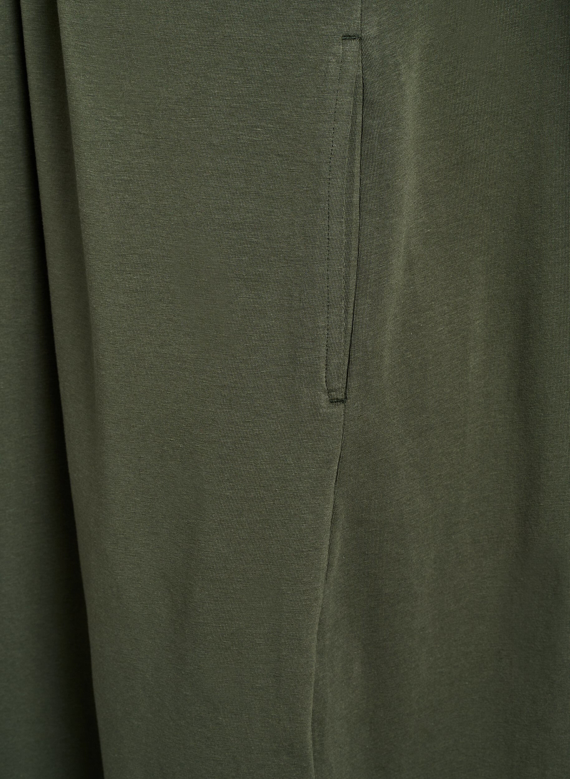 Zizzi Bawelniana sukienka midi z kr&oacute;tkim rekawem, Zielony, Packshot image number 4