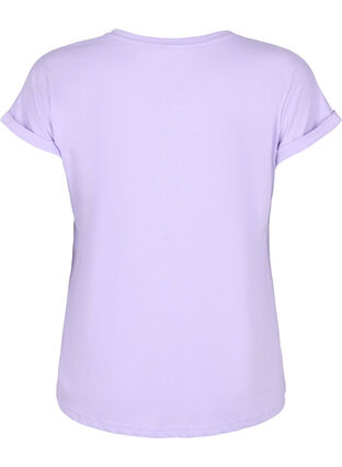 Koszulka z krótkimi rekawami wykonana z mieszanki bawelny, Lavender, Packshot image number 1
