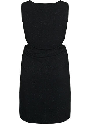 Sukienka bez rekawów z wycieciem, Black, Packshot image number 1