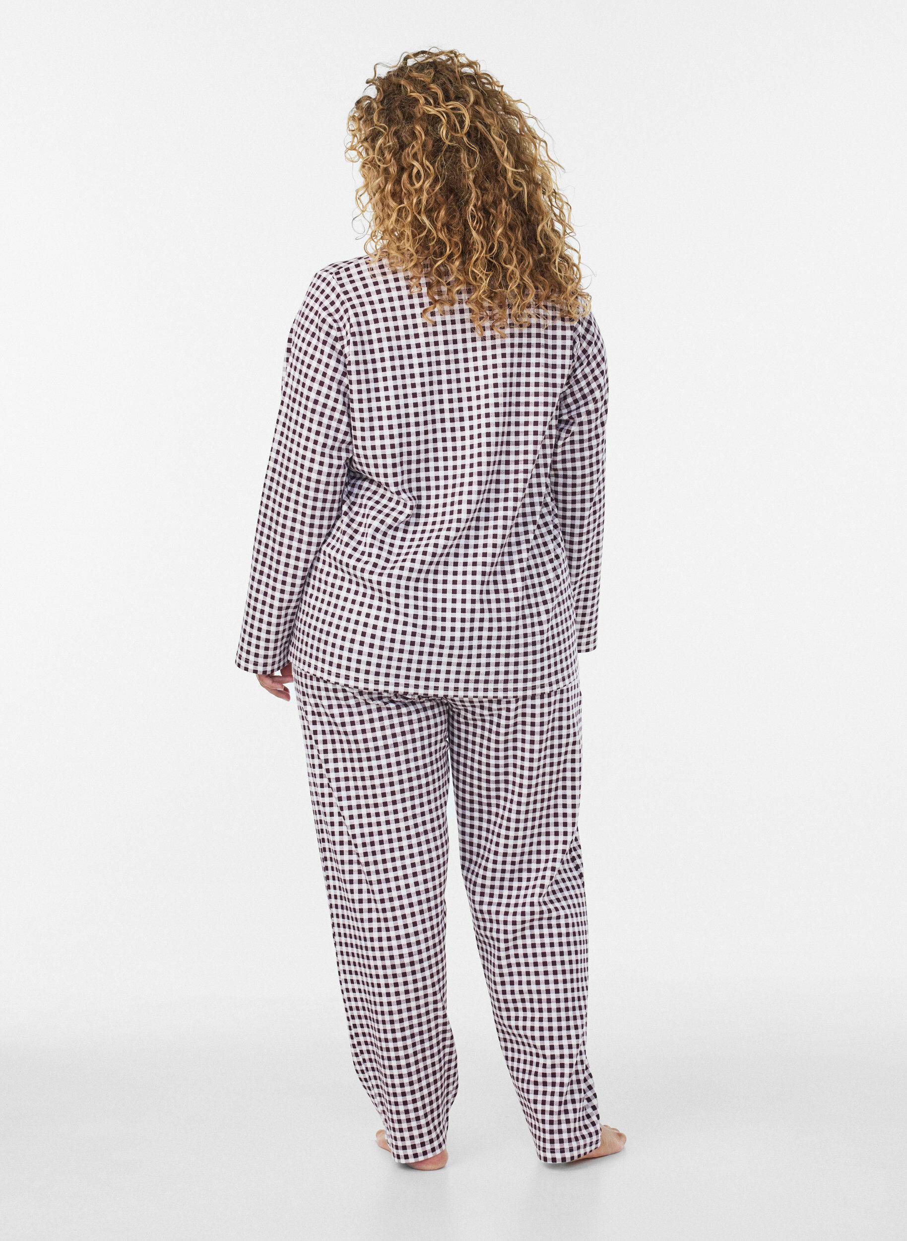 ZizziBawelniana koszula pizamowa z kieszenia na piersi, Czerwony, Model image number 2