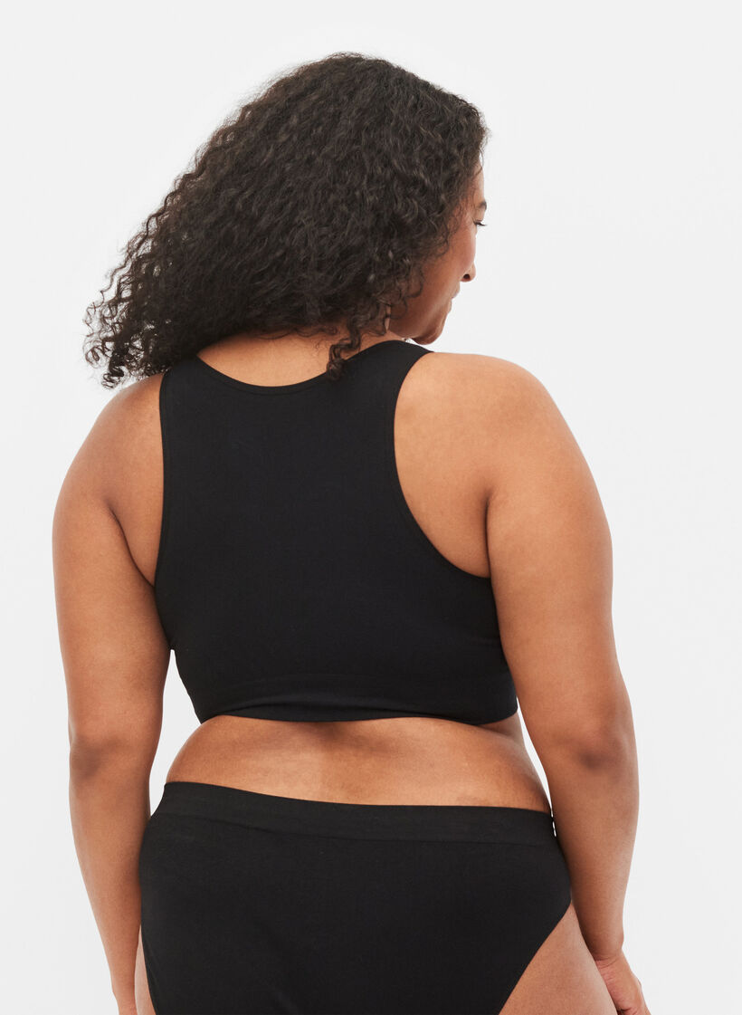 Miekki biustonosz z siateczka, Black, Model image number 1