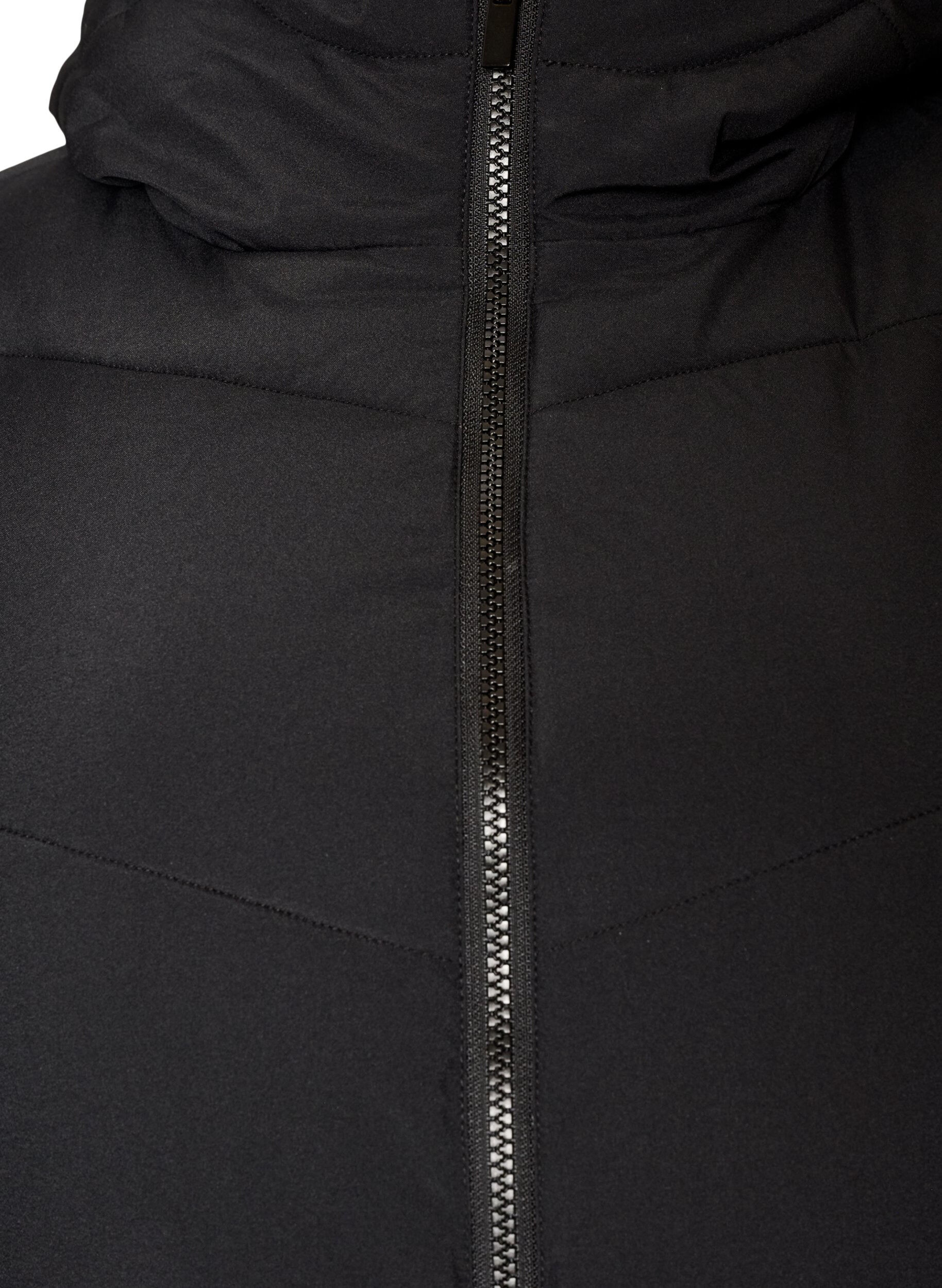 ZizziKurtka puchowa do polowy uda z kapturem, Czarne, Packshot image number 2