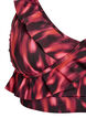 G&oacute;ra bikini z nadrukiem i falbankami, R&oacute;żowy, Packshot image number 2