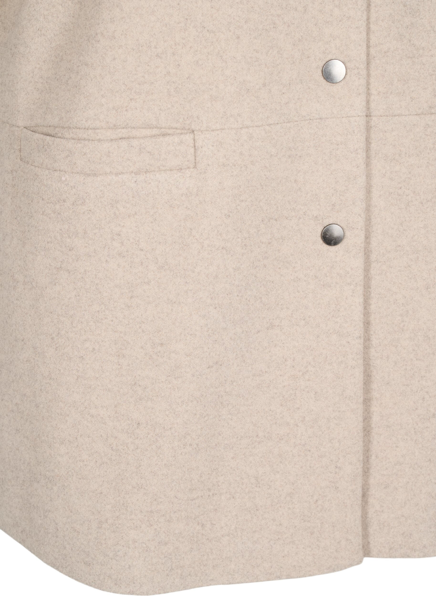 Zizzi Kurtka peleryna z welny z kr&oacute;tkimi rekawami, Simply Taupe Mel., Packshot image number 3