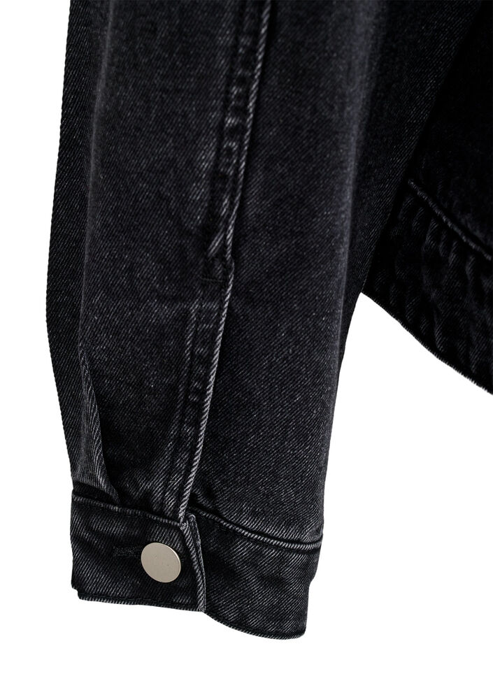 Kurtka jeansowa z perelkowymi fredzlami, Szary, Packshot