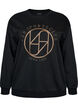 Bluza z wyszywanym tekstem, Czarne, Packshot image number 0