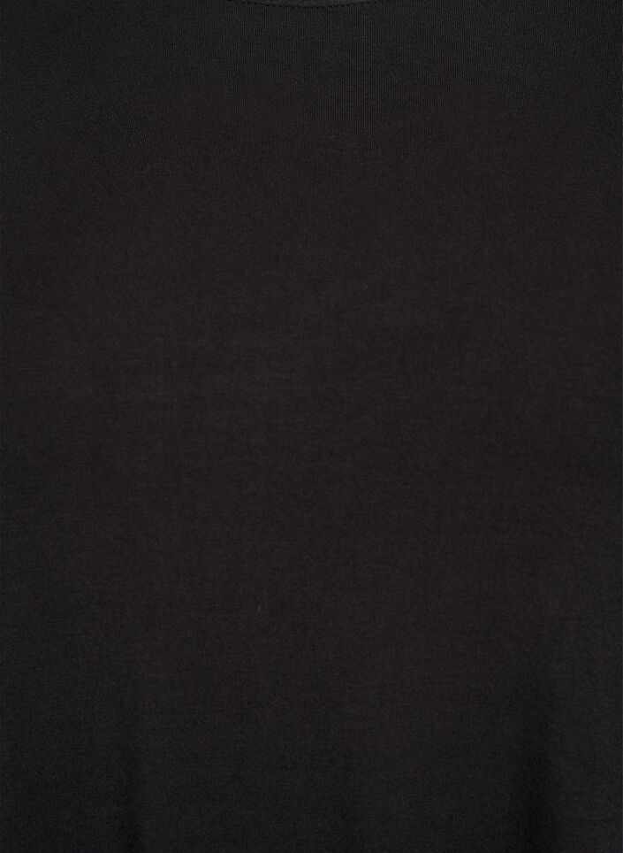 Bluzka w jednolitym kolorze z dlugim rekawem, Czarne, Packshot image number 2