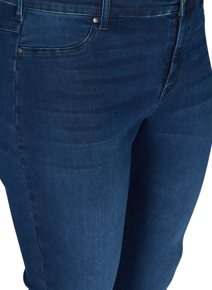 Jegginsy wykonane z mieszanki bawelny, Dark blue denim, Packshot image number 2
