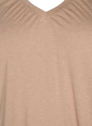 Melanzowa koszulka z gumka, Natural Mél, Packshot image number 2