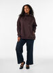 Bluza z wysokim kolnierzem i kieszeniami, Brązowy, Model image number 1