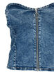 Dzinsowy gorset z suwakiem, Blue denim, Packshot image number 2
