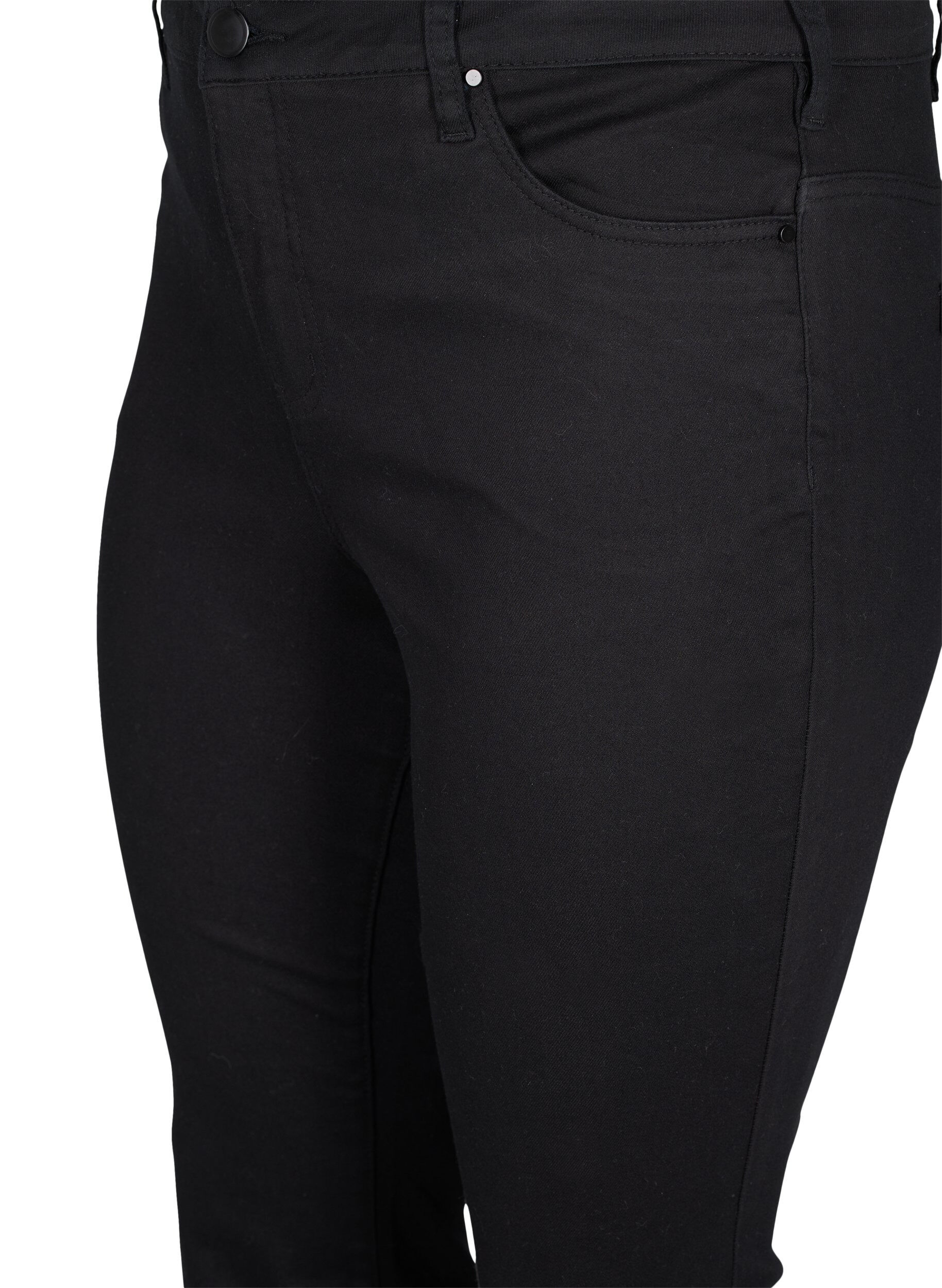 Zizzi Ellen bootcut jeans with a high waist, Black, Packshot image number 2