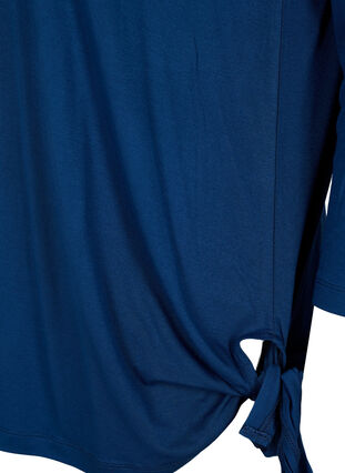 Bluzka treningowa z wiskozy z wiazaniem, Blue Wing Teal, Packshot image number 3