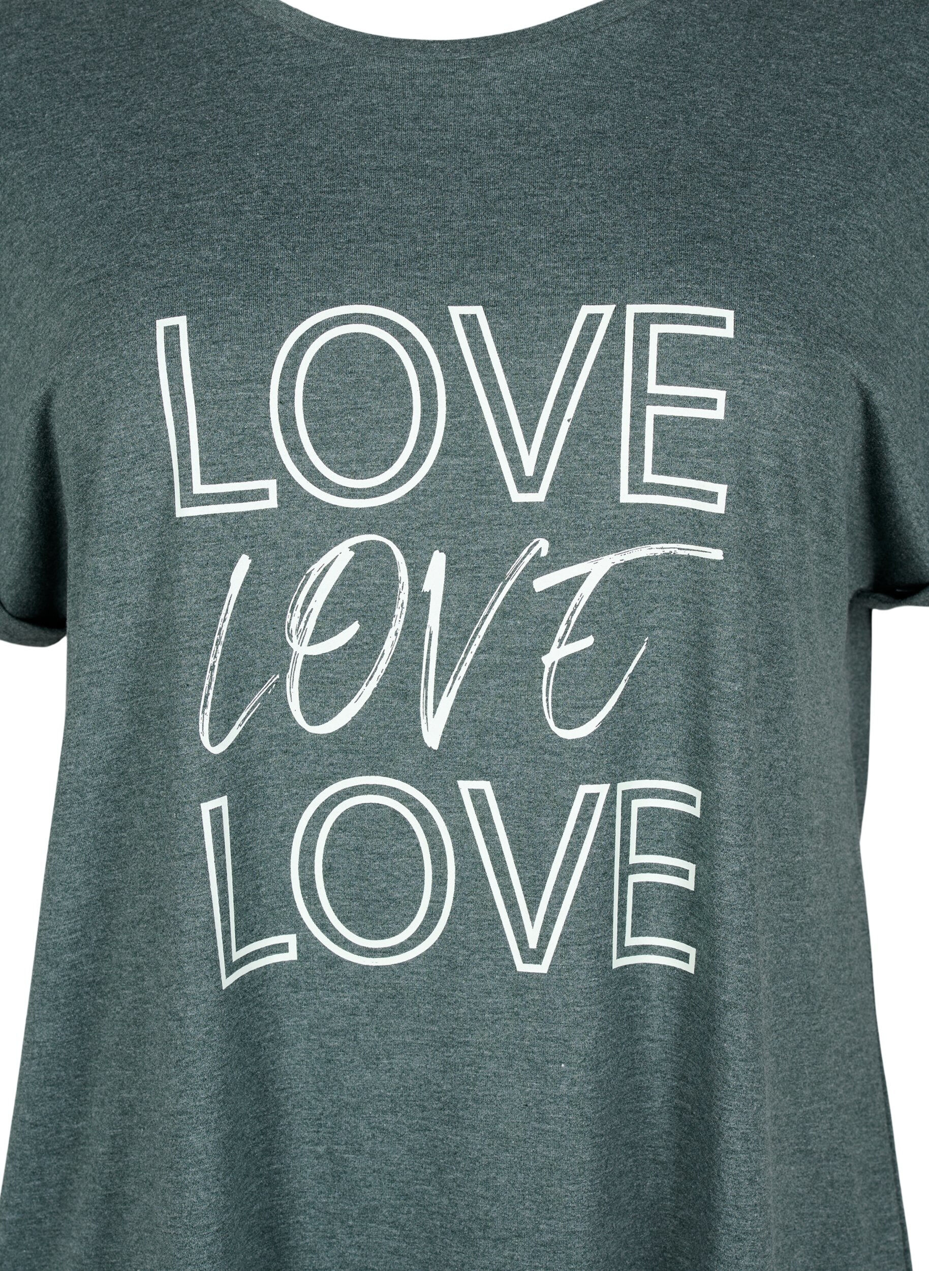 Zizzi Koszula nocna z kr&oacute;tkim rekawem i nadrukiem tekstowym, , Packshot image number 2