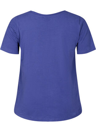 Podstawowa, gladka bawelniana koszulka, Deep Cobalt, Packshot image number 1