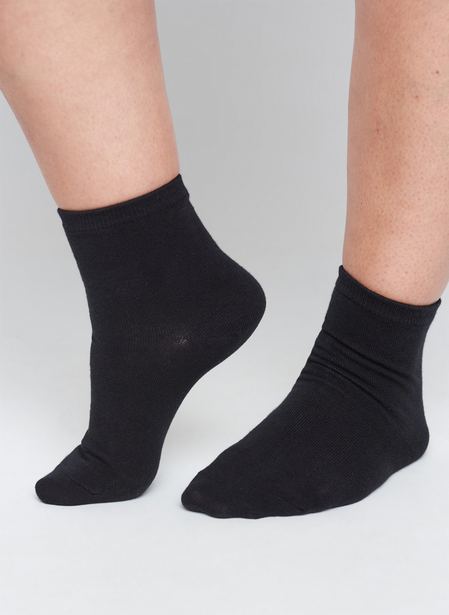 Zizzi 5-pack basic socks, Black, Model image number 0