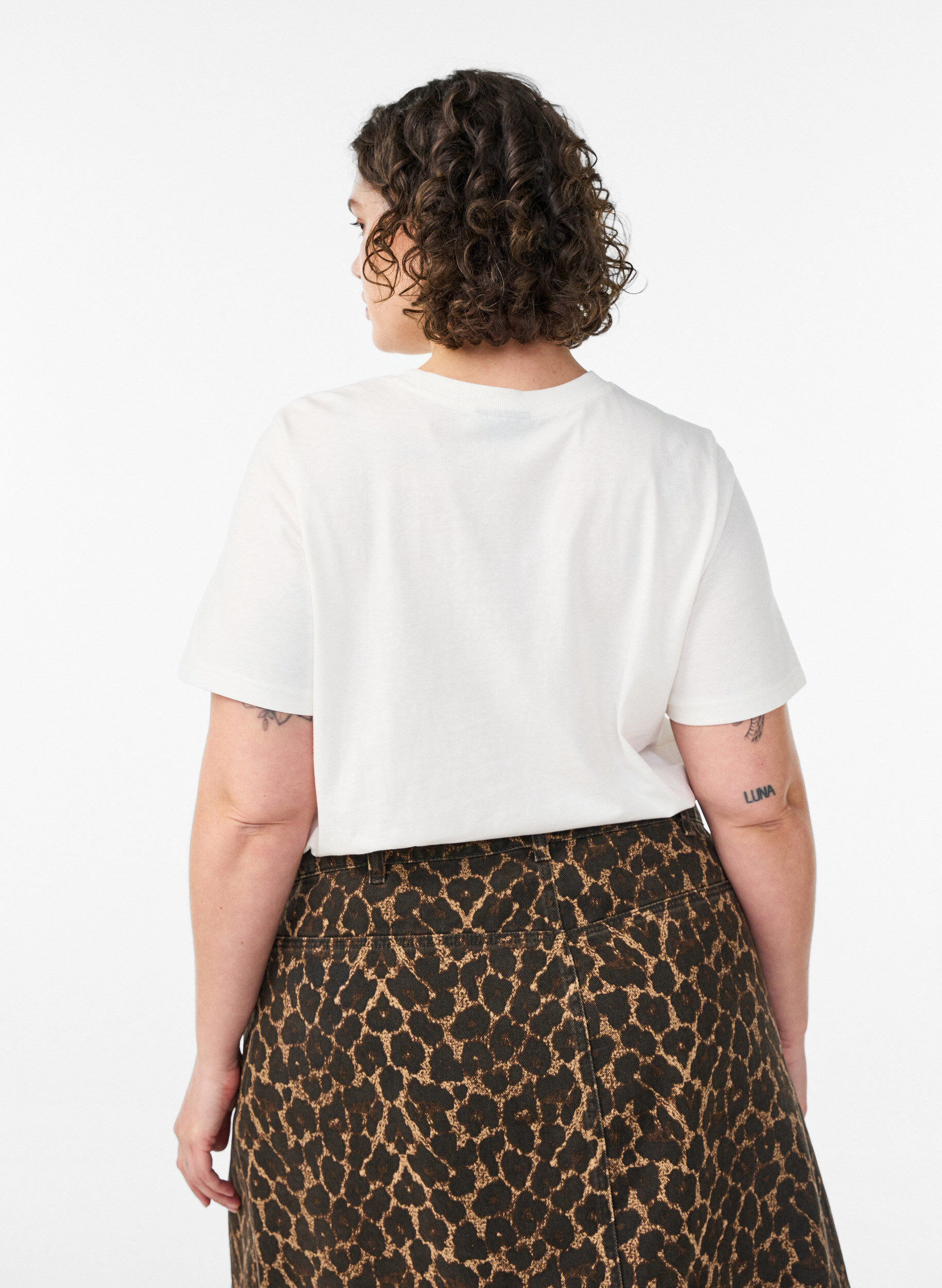 ZizziBawelniana koszulka z nadrukiem, Biały, Model image number 2