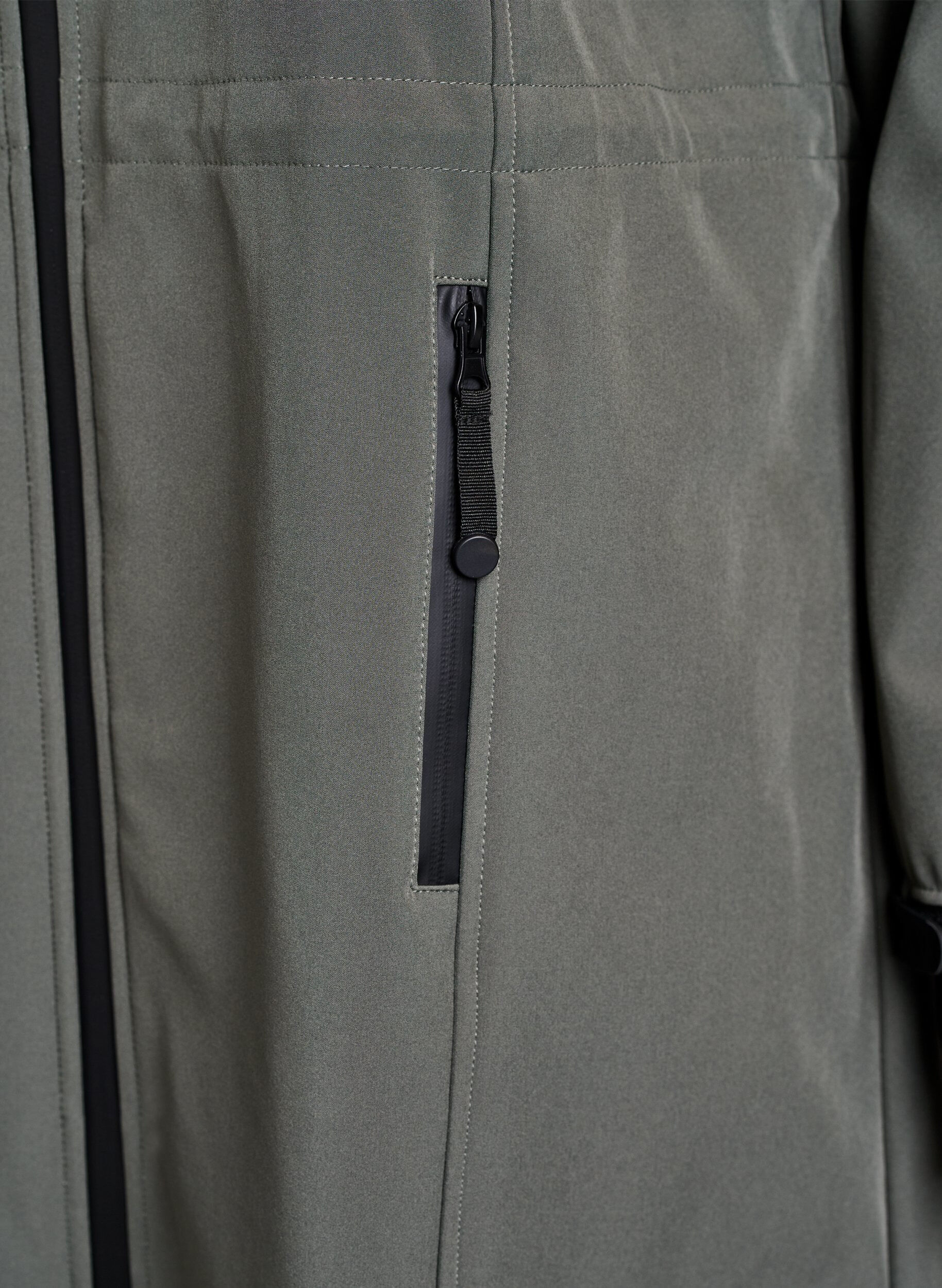 ZizziKurtka softshell z odpinanym kapturem, Ciemnoszary, Packshot image number 3
