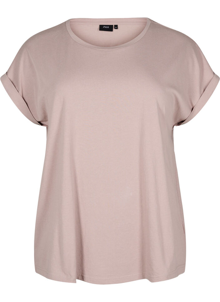 T-shirt z kr&oacute;tkim rekawem z mieszanki bawelny, R&oacute;żowy, Packshot image number 0