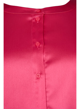 Dluga blyszczaca koszula z rozcieciem, Pink Flambé, Packshot image number 2