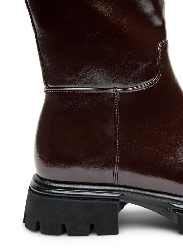 Wysokie buty o lekko spekanej strukturze, Brązowy, Packshot