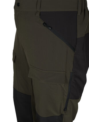 Hydrofobowe spodnie trekkingowe z kieszeniami, Forest Night, Packshot image number 2