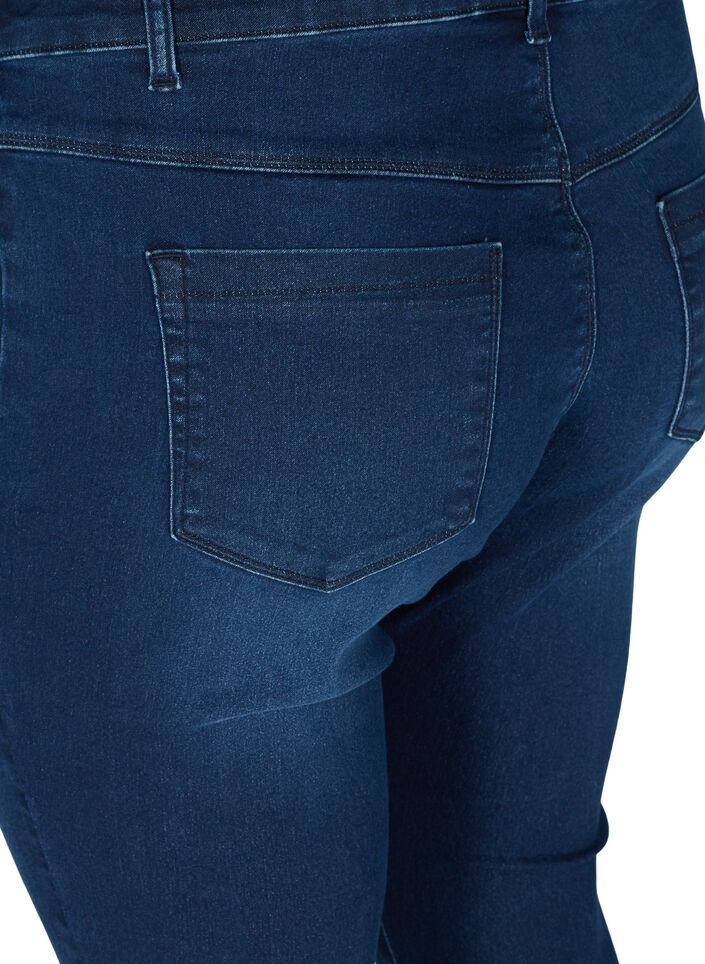 Jegginsy wykonane z mieszanki bawelny, Dark blue denim, Packshot image number 3